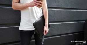 Laptop Leather Zip Sleeve 13 Black SOHO Collection